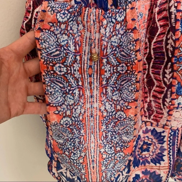 Heartloom X Revolve Lilah Paisley Printed Boho Romper Size Small - Picture 9 of 10